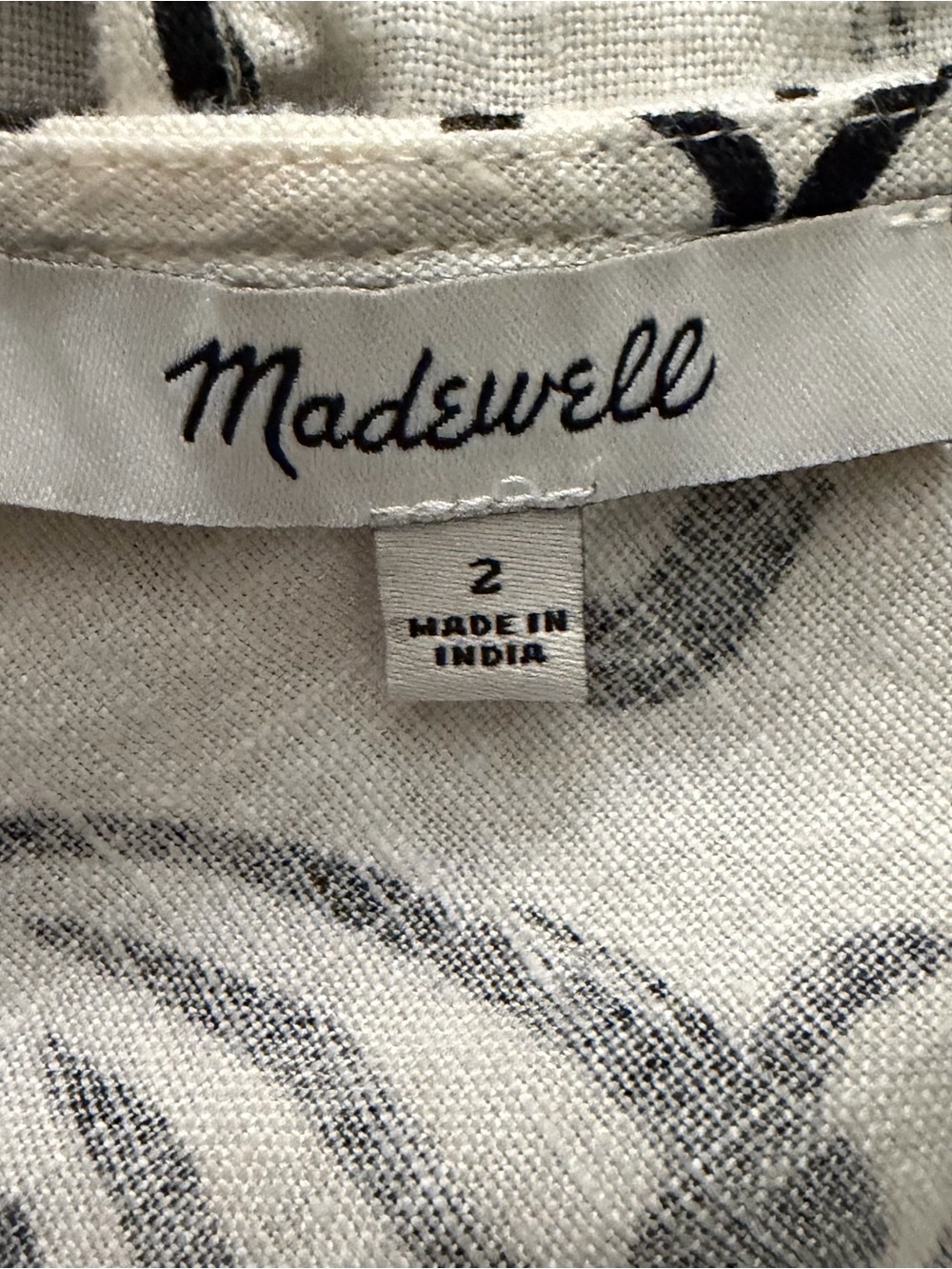 Madewell 100% Linen Cross-Back Sleeveless Top Size 2 - Picture 11 of 14